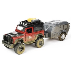 Toi-Toys Spielzeug-Krankenwagen Spielzeug-Auto Jeep und Wohnwagen mit Rückzugmotor