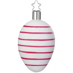 Ei 8 cm - Inge-Glas Streifen - 1 Stück