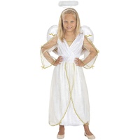 Funidelia | Engel Kostüm Deluxe für Jungen und Mädchen Weihnachten, Krippenspiel - Kostüm für Kinder & Verkleidung für Partys, Karneval & Halloween - Größe 7-9 Jahre - Weiß