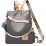 NICOLE & DORIS Damen Rucksäcke Elegant Rucksack Frauen Schultaschen Anti Diebstahl Handtasche Casual Daypack wasserdichte Taschen für Schule Grau