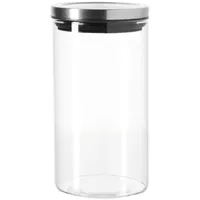 LEONARDO Vorratsdose Comodo 1000 ml Glas Silber