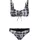 URBAN CLASSICS Lace Up Tie Dye Bikini Black / White S