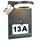Grafner Wandlampe Edelstahl 2in1 mit Hausnummer und Bewegungsmelder 12,5 x 25,5 x 10,5 cm anthrazit
