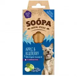 Soopa Dental Sticks mit Apfel und Blaubeere für den Hund Pro 5 Stück
