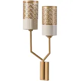 MASSIVMOEBEL24.DE Wandlampe 28x12x57 gold LOS ANGELES #82 - 2 Jahre Gewährleistung - mind. 14 Tage Rückgaberecht - Gold