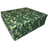 FORTISLINE Klappmatratze 195x80x9cm - 3-teilige Faltmatratze - H2 Gästematratze - Camping Faltbare - Kamping Bett - Waschbar Bezug - Erwachsene Klappbar - Reisematratze - Schaumstoff Matratze