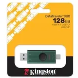 Kingston 128 GB DataTraveler DuoG2 3.2 Gen1 USB-Stick Schwarz/Grün