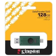 Kingston 128 GB DataTraveler DuoG2 3.2 Gen1 USB-Stick Schwarz/Grün