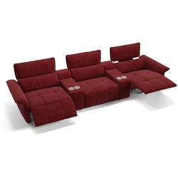 Stoff Heimkino Couch ADRIA Relaxcouch - rot