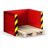 R+R INDUSTRIETECHNIK Rr Industrietechnik Paletten Stapel Station Rps-05 Bxtxh 1020x945x740 mm, Ral 3000 Feuerrot