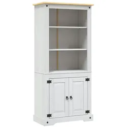 vidaXL Buffetschrank Mexiko-Stil Kiefernholz Weiß 80x40x170 cm
