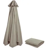NAFGQIY Sonnenschirm Ersatzbezug ⌀3m/4m/270cm/2m/230cm/280cm/250cm 8 Streben/6 Streben Taupe, Sonnenschirm Stoff Uv Schutz 80 Windfest Stabil Strand Terrasse Garten Sonnenschirm Ersatzteile