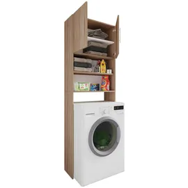 VCM Jutas Waschmaschinenschrank 64 x 190 cm Sonoma-Eiche Holz