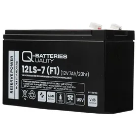 Quality Batteries Q-Batteries 12LS-7 F1 12V 7Ah Blei-Vlies-Akku | AGM VRLA mit VdS G118004