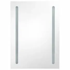 vidaXL LED-Spiegelschrank 50 cm weiß
