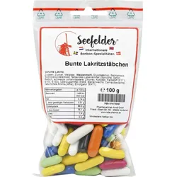 SEEFELDER bunte Lakritzstäbchen KDA 100 g