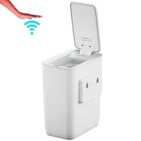 EKO Morandi Smart Sensor Wandmülleimer weiß 8 L zur Wandmontage, mit Sensorfunktion und Abfallbeutelhalter