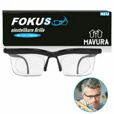 MAVURA FOKUS individuell einstellbare Brille -6 +3 Dioptrien, Lesebrille Ad Lens Glass