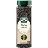FUCHS Professional - Pfeffer schwarz ganz, Ungemahlener Pfeffer zum Mörsern oder für die Pfeffermühle geeignet, Mit praktischem Streuaufsatz, 500 g im großen Streuer