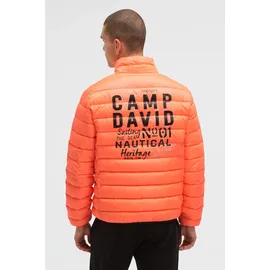 Camp David Winterjacke orange / schwarz 4XL