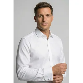 Olymp Smokinghemd OLYMP Level Five body fit, Herren, Gr. 38, N-Gr, beige hellbeige, 97% Baumwolle, 3% Elastolefin, Hemden