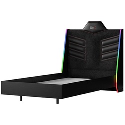 Möbel-Lux Einzelbett Roox, mit Sound-LED, 120x200 cm schwarz 133 cm x 214 cm x 126 cm