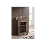 MASSIVMOEBEL24.DE Weinregal 60 x 40 x 104 cm Grau