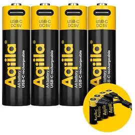 aqiila Akku USB-C® Akku Li-Ion 2000 mAh 1.5 V 4 St.