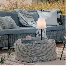 just light. Tischlampe Außen Steckleuchte weiß LED Tischleuchte dimmbar Akku Gartenlampe modern Wegeleuchte, schwarz, Led 2w 100lm 3000k warmweiß, Dxh 16,5x76 cm