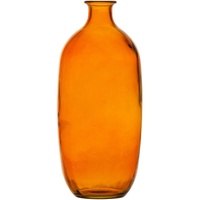 BigBuy Home Amber Vase aus recyceltem Glas, 13 x 13 x 31 cm