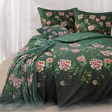 ESTELLA Traumstoff Mako Satin Bettwäsche Set - Bettgarnitur aus 100% Baumwolle - Hochwertig und Elegant - 135x200 cm + 80x80 cm - Design: Leatitia