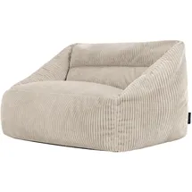 I.C.O.N. Icon Natalia Sitzsack Kinder Sofa, Beige, Flauschiger Cord Stoff, Sitzsack Cord mit Füllung, Bequemer Kinder Sessel, Kuschelsessel, Lese Sessel, Schlafzimmer, Kinderzimmer, Jugendzimmer