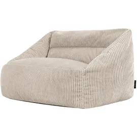 I.C.O.N. Icon Natalia Sitzsack Kinder Sofa, Beige, Flauschiger Cord Stoff, Sitzsack Cord mit Füllung, Bequemer Kinder Sessel, Kuschelsessel, Lese Sessel, Schlafzimmer, Kinderzimmer, Jugendzimmer