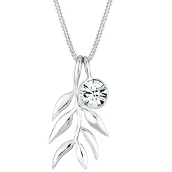 Elli Olivenblatt Zweig Kristalle 925 Sterling Silber silberfarben Damen 