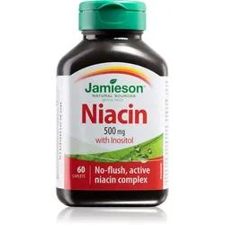 Jamieson Niacin 500 mg with Inositol Tabletten zur Unterstützung der Gesundheit des Nervensystems 60 TABL
