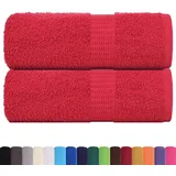 vidaXL Waschhandtücher 2 Stk. Rot 30x30 cm 100% Baumwolle
