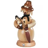 Müller Mueller Räuchermann Schneefrau, 23 cm hoch, original Erzgebirge Seiffen