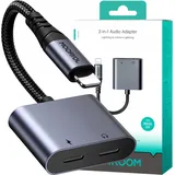 Joyroom SY-L02 iPhone auf 2x iPhone Dac-adapter 2in1 – Schwarz
