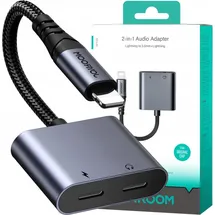 Joyroom SY-L02 iPhone auf 2x iPhone Dac-adapter 2in1 – Schwarz
