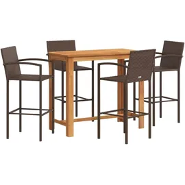 vidaXL Gartenbar-Set 5-tlg. Braun