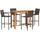 vidaXL Gartenbar-Set 5-tlg. Braun