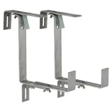Dehner Blumenkastenhalter Profi für Rohrgeländer 2 Stück Metall silber
