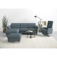 sit&more Ecksofa »Grenoble L-Form mit Federkern«, wahlweise mit Bettfunktion, Bettkasten, Arm- und Kopfteilverstellung