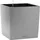 LECHUZA Cube 30 Komplettset 30 x 30 x 30 cm silber metallic