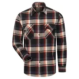 CRAFTLAND Flanellhemd Schwarz / Marine / Beige / Rot XL