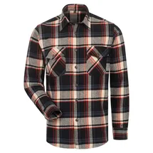 CRAFTLAND Flanellhemd Schwarz / Marine / Beige / Rot XL