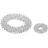 Chi-Enterprise - Premium Massagering Set für Handgelenk und Finger | Antistress Armband und Ringset | Akupressur Ring - Anxiety | Inhalt: 1x Armband (Silber) + 1x Ring (silber/klein)