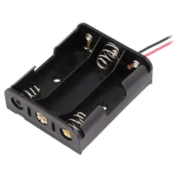 Batteriehalter für 3x Mignon AA  / R6 Zellen, mit 150mm Anschlusskabel
