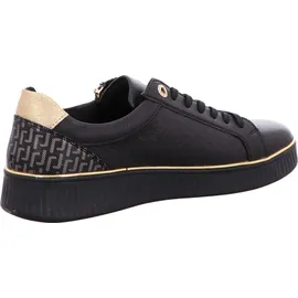 REMONTE Schnürschuhe in schwarz/schwarz/alloy/ginger-gold | Gr.: 37