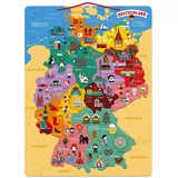 Janod Deutschlandkarte magnetisch Puzzle für Kinder aus Holz (J05477)